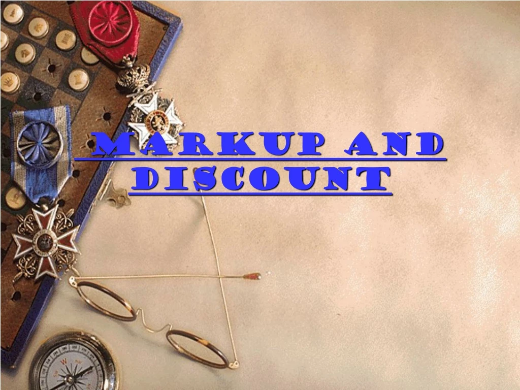 markup and discount