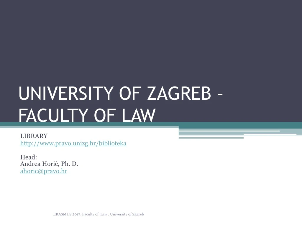 university of zagreb faculty of law
