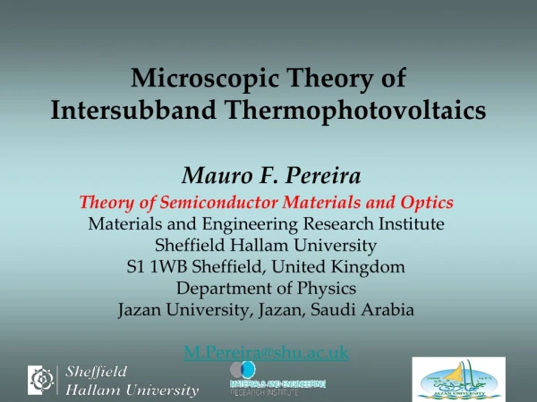 Microscopic Theory of Intersubband Thermophotovoltaics Mauro F. Pereira