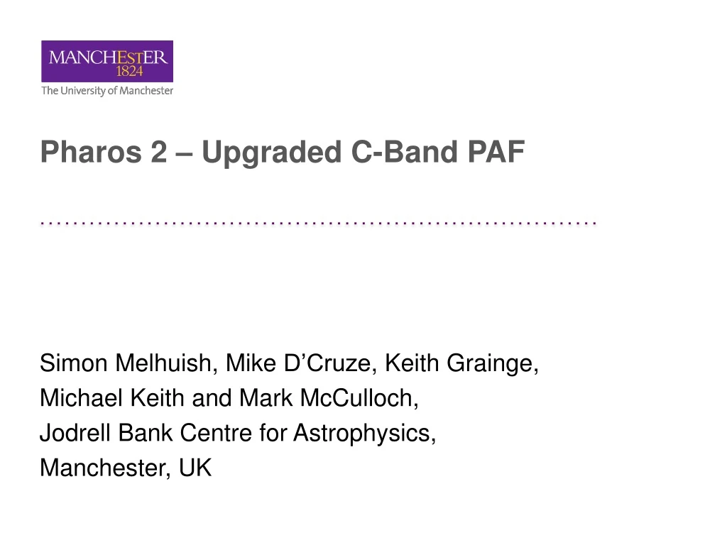 pharos 2 upgraded c band paf