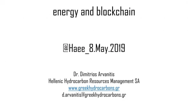 energy and blockchain @Haee_8.May.2019