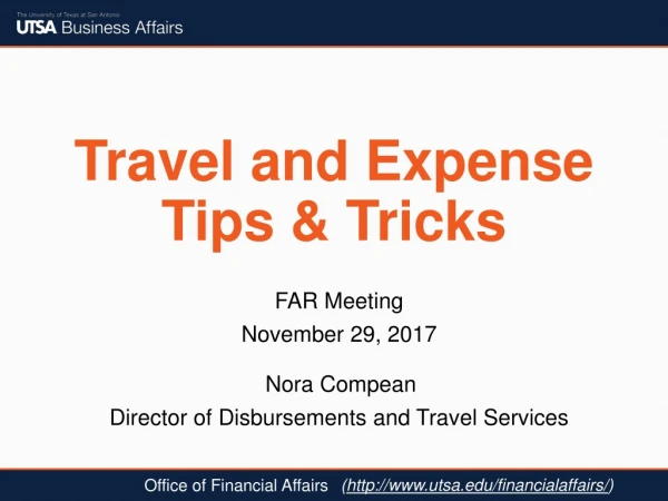 Travel and Expense Tips &amp; Tricks