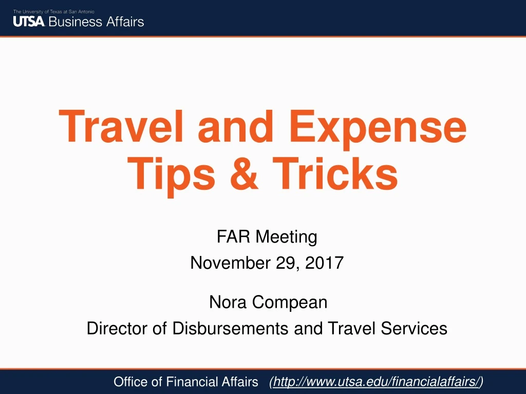 travel and expense tips tricks