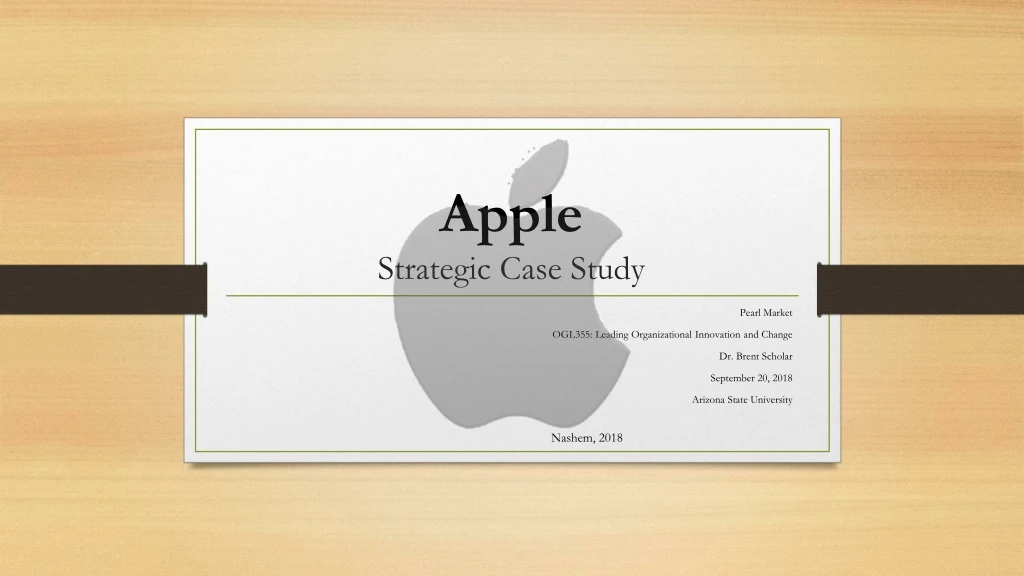 apple strategic case study