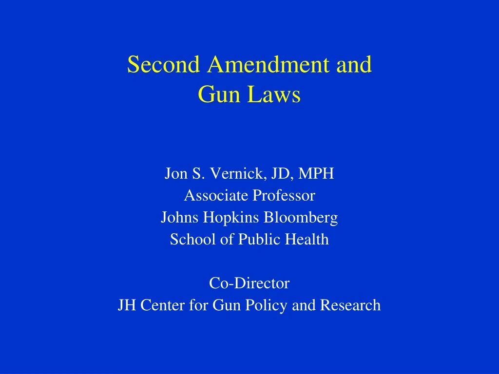 second amendment and gun laws
