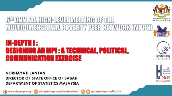 6 th ANNUAL HIGH-LEVEL MEETING OF THE MULTIDIMENSIONAL POVERTY PEER NETWORK (MPPN) IN-DEPTH I :