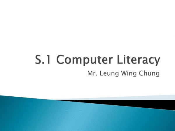 S.1 Computer Literacy
