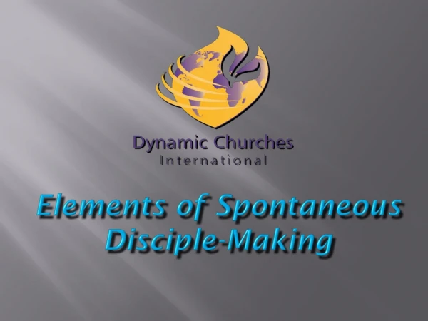 Elements of Spontaneous Disciple-Making