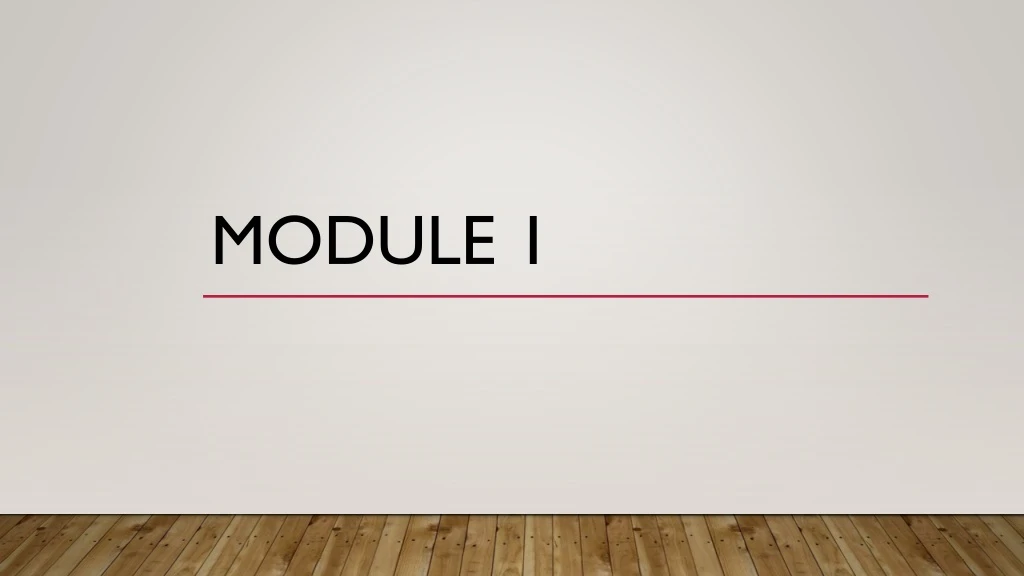 module 1