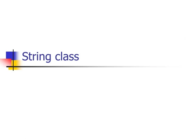 String class