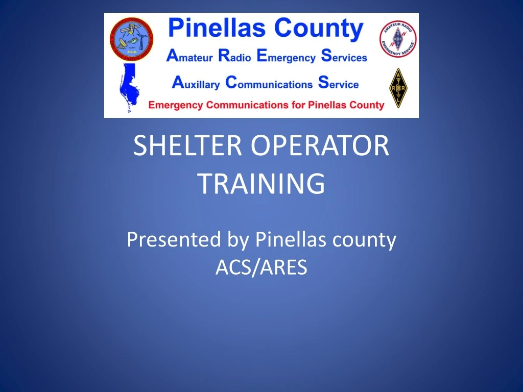 shelter operator training
