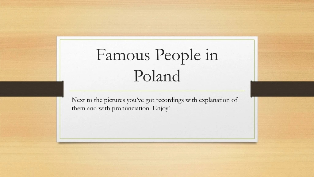 famous people in poland