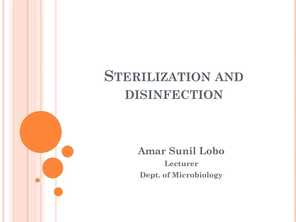 sterilization and disinfection