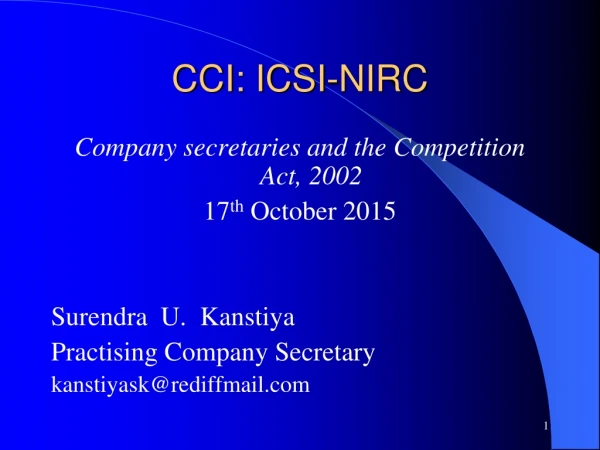 CCI: ICSI-NIRC