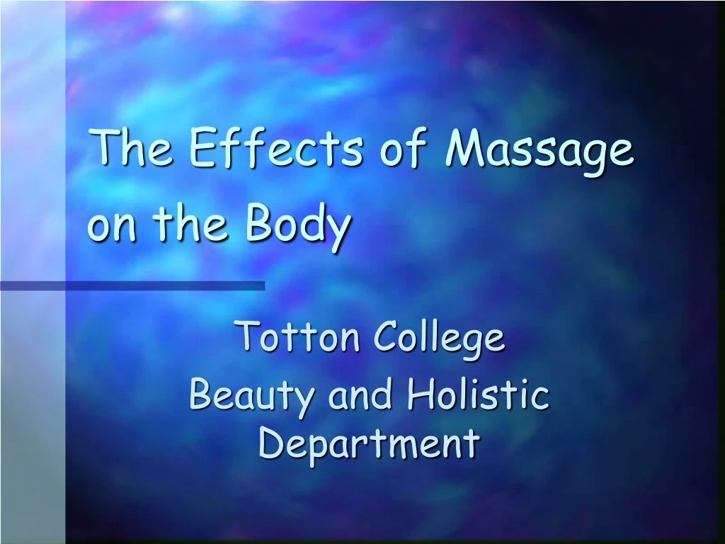 the effects of massage on the body