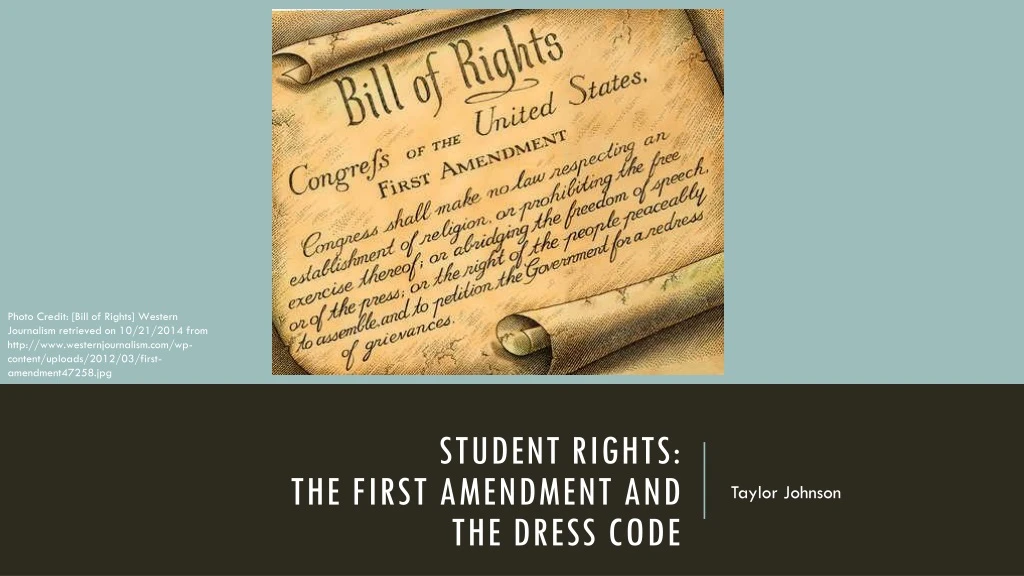 student rights the first amendment and the dress code