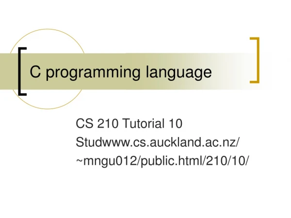 C programming language