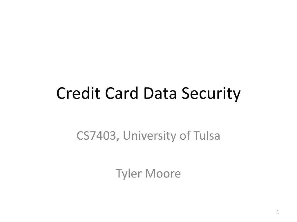 credit card data security