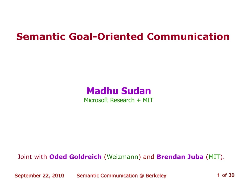 semantic goal oriented communication