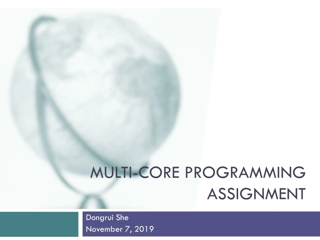 multi core programming assignment