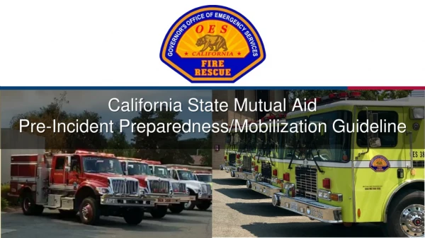 California State Mutual Aid Pre-Incident Preparedness/Mobilization Guideline