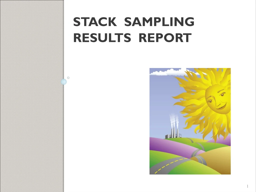stack sampling results report