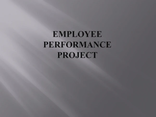 Employee Performance Project