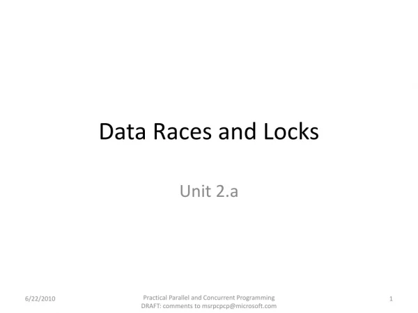 Data Races and Locks