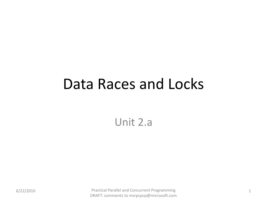 data races and locks