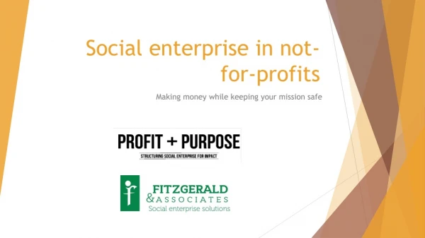 Social enterprise in not-for-profits