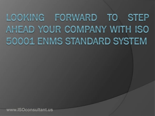 Looking Forward To Step Ahead Your Company With ISO 50001 ENMS Standard System