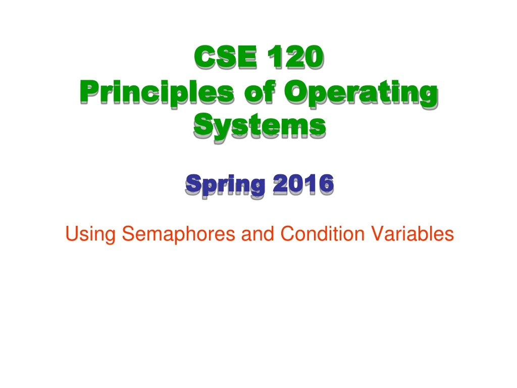 cse 120 principles of operating