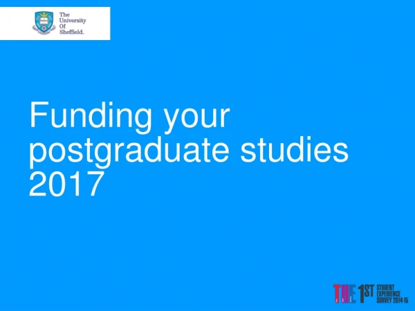 Funding your postgraduate studies 2017
