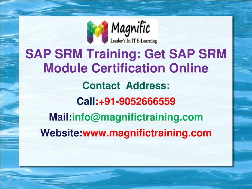 sap srm training get sap srm module certification online