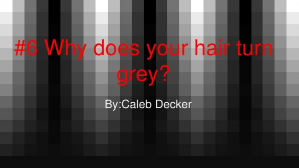 #6 Why does your hair turn grey?