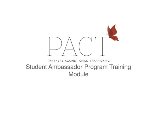 Student Ambassador Program Training Module