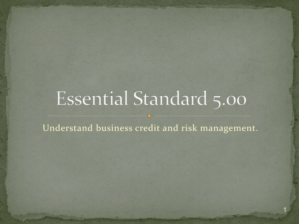 essential standard 5 00