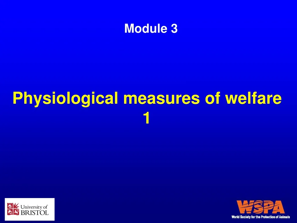 physiological measures of welfare 1