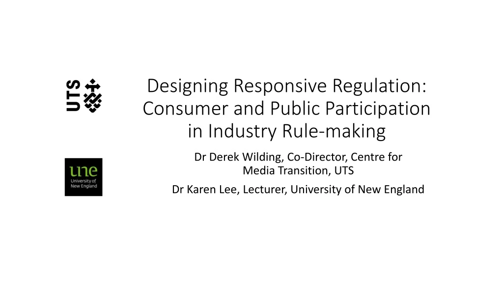 designing responsive regulation consumer and public participation in industry rule making
