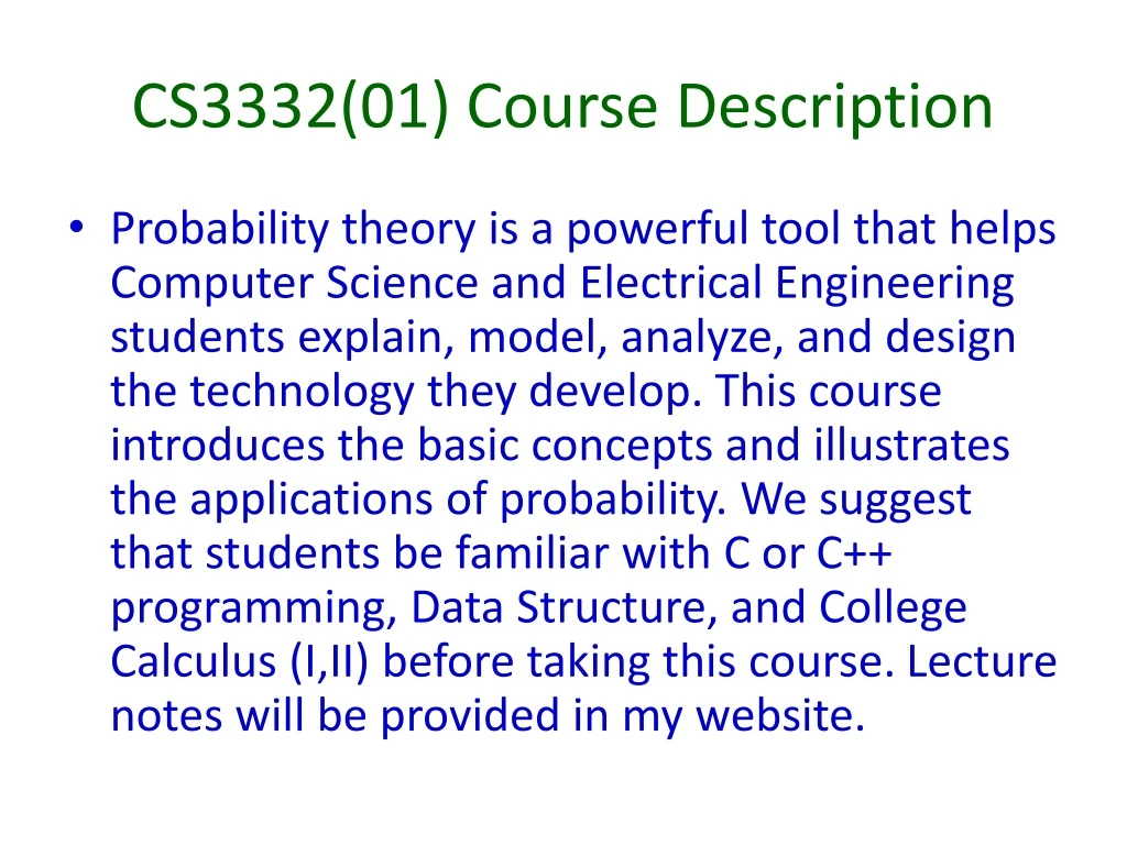 cs3332 01 course description