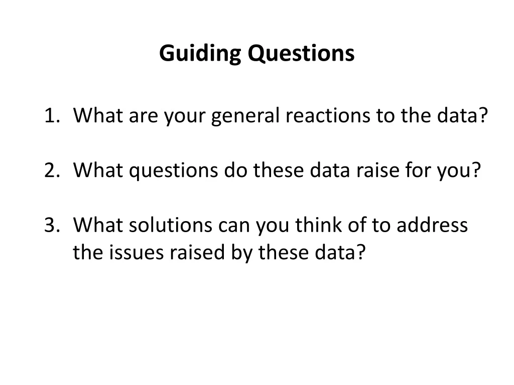 guiding questions
