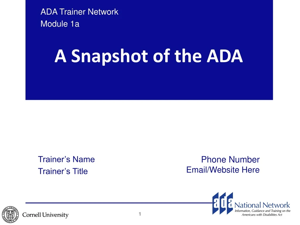 a snapshot of the ada