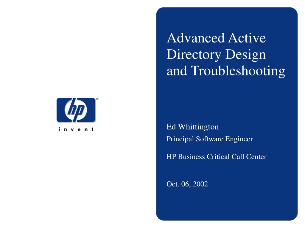 advanced active directory design