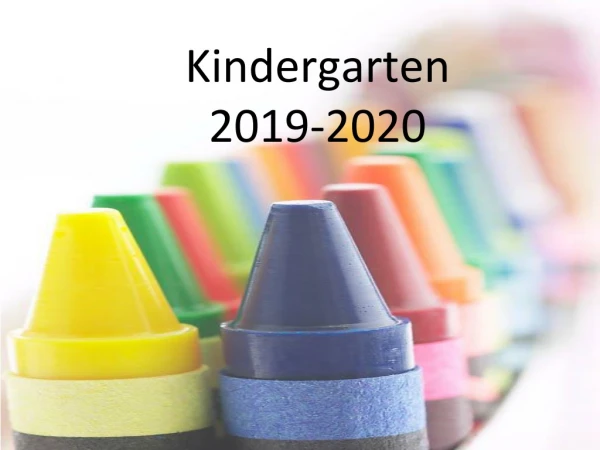 Kindergarten 2019-2020