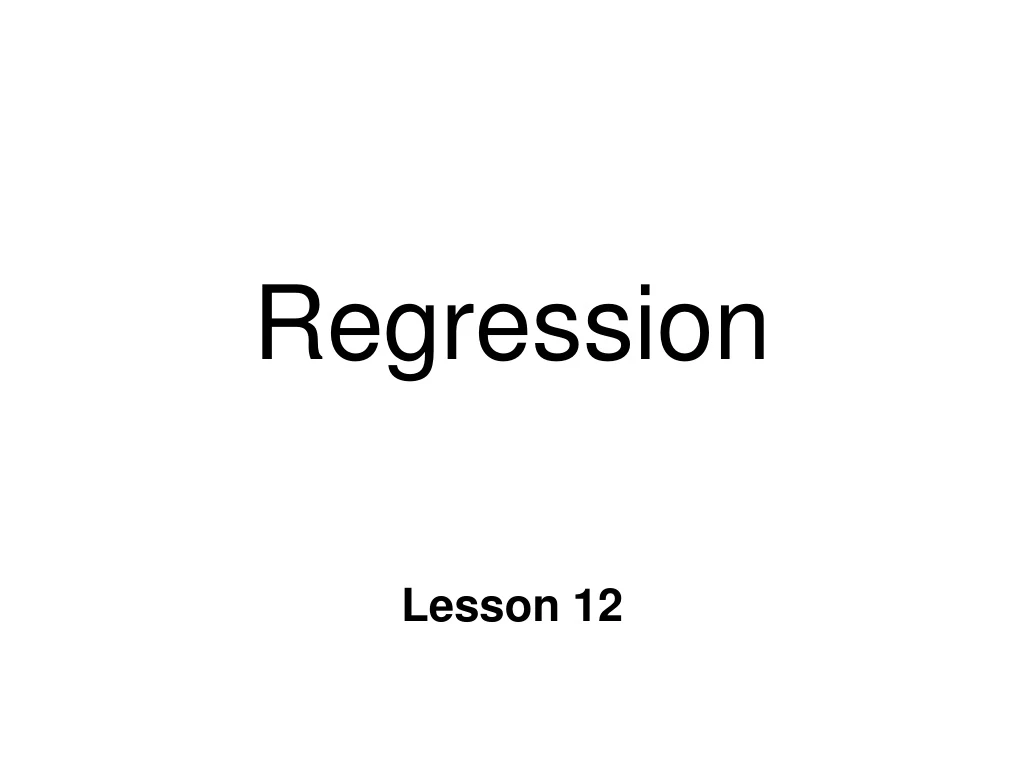 regression