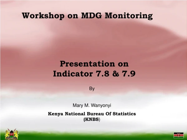Workshop on MDG Monitoring