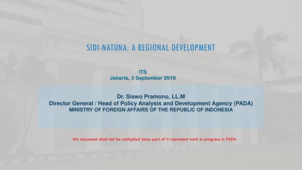 SIDI-NATUNA: a regional development