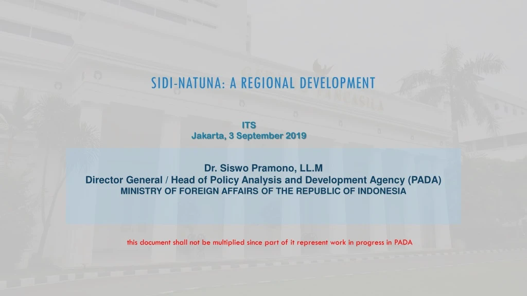 sidi natuna a regional development