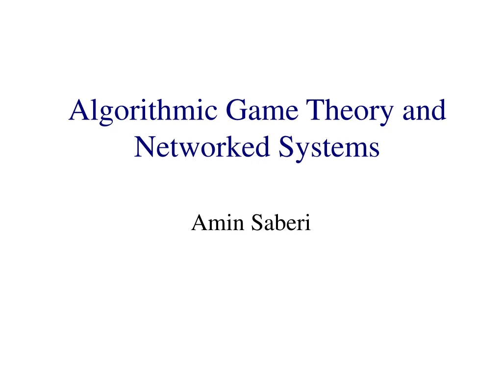 algorithmic game theory and internet computing