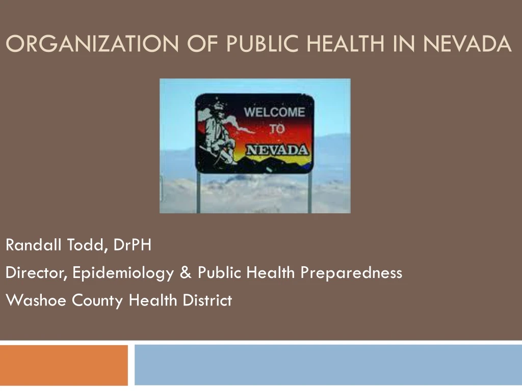 organization of public health in nevada